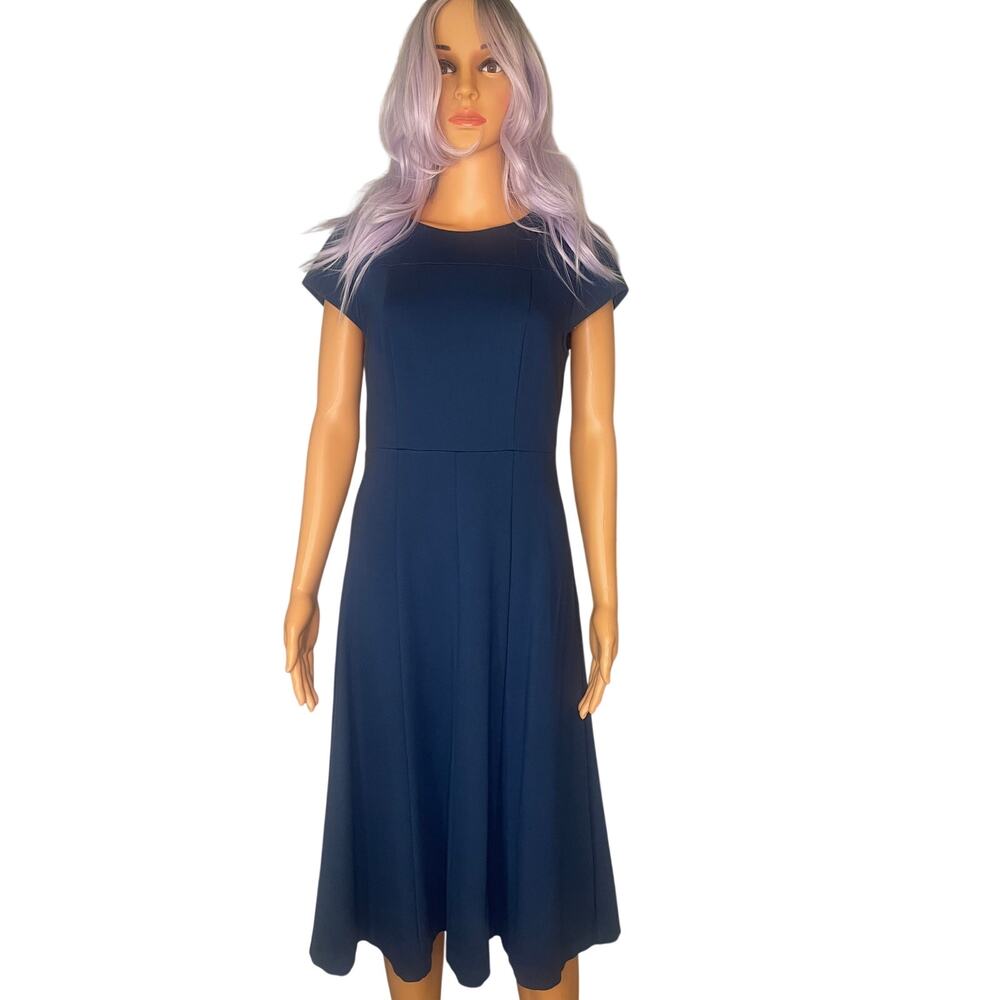 Ann Taylor Royal Blue Cap Sleeve Stretch Dress Size 4